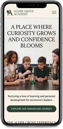 Alder Grove Academy — website design by Orlando Website Design