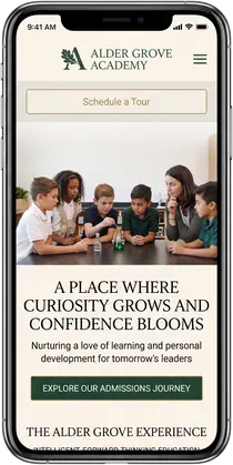 Alder Grove Academy — website design by Orlando Website Design