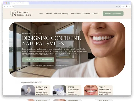 Lake Nona Dental Studio — website design by Orlando Website Design