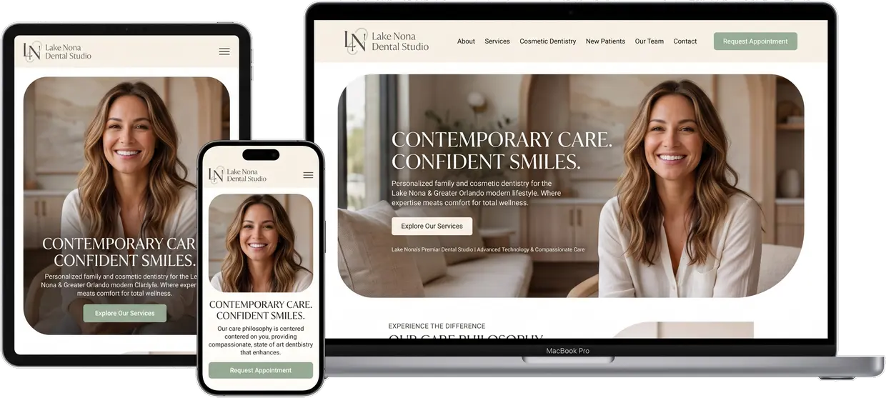 Lake Nona Dental Studio — website design by Orlando Website Design