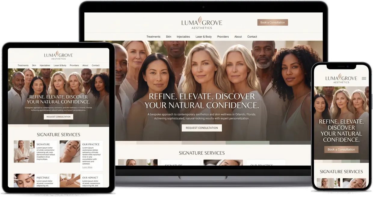 Luma Grove Aesthetics — website design by Orlando Website Design