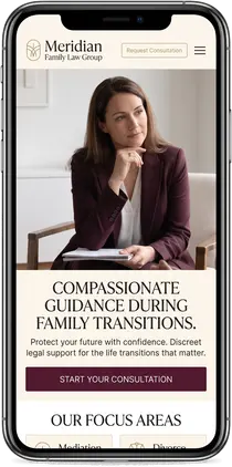 Meridian Family Law Group — website design by Orlando Website Design
