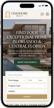 Oakshore Realty — website design by Orlando Website Design