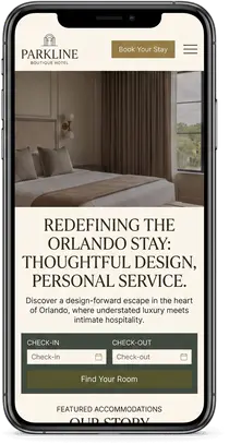 Parkline Boutique Hotel — website design by Orlando Website Design
