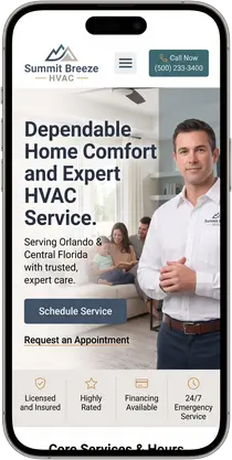 Summit Breeze HVAC — website design by Orlando Website Design
