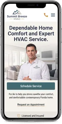 Summit Breeze HVAC — website design by Orlando Website Design