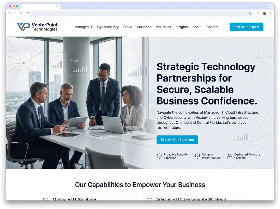 VectorPoint Technologies — website design by Orlando Website Design